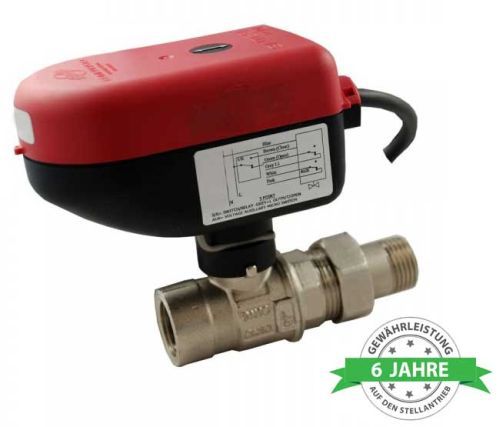 Sintesi - Vanne à boisseau sphérique électrique 2 voies mâle/femelle Sintesi - Vanne à boisseau sphérique électrique 2 voies mâle/femelle